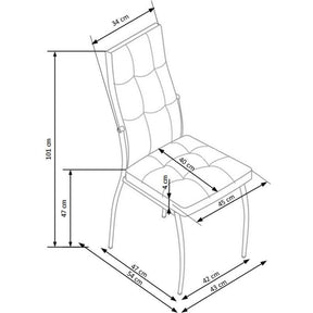 Scaun picioare cromate K209, alb, 42X42X100 CM