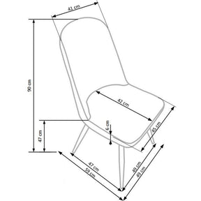 Scaun bucatarie tapitat K214, 45X53X90 CM