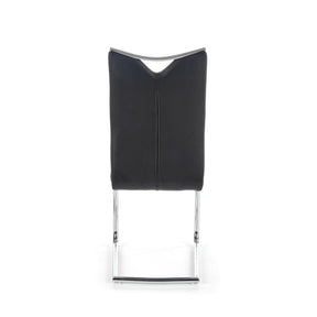 Scaun tapitat cu piele ecologica neagra K224, 44X59X100 CM