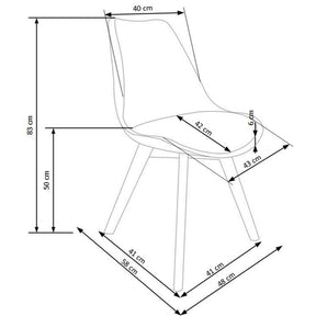 Scaune bucatarie transparente K245, 48X44X83 CM