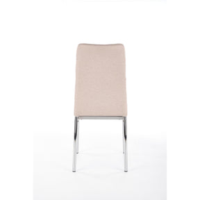 Scaun ieftin tapitat bej K309, 43X57X97 CM - ACAJU 