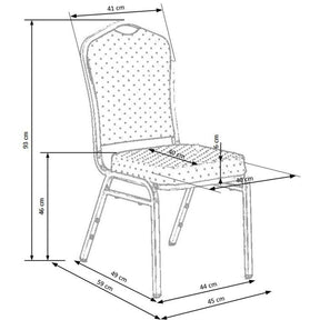 Scaun conferinta rosu K66, 45X48X93 CM - ACAJU 