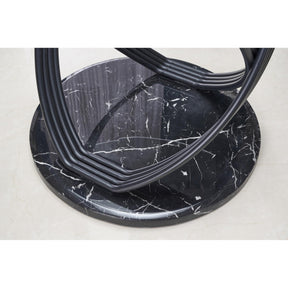 Masa OPTICO, transparenta/negru, 122x77 cm