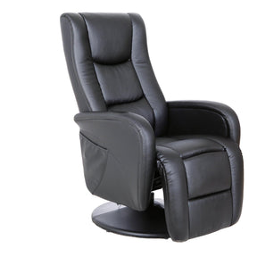 Fotoliu recliner Pulsar, negru, 68x135x106 cm