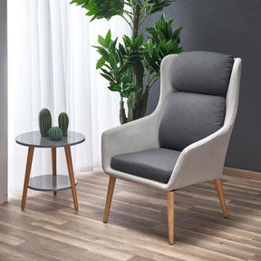 Scaun design scandinav Purio, gri, 67x75x103 cm