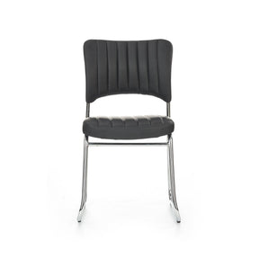 Scaune tapitate imitatie piele Rapid Black, 48X58X83 CM