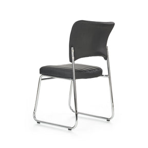 Scaune tapitate imitatie piele Rapid Black, 48X58X83 CM