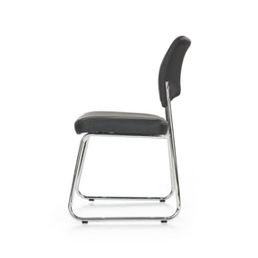 Scaune tapitate imitatie piele Rapid Black, 48X58X83 CM