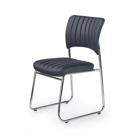 Scaune tapitate imitatie piele Rapid Black, 48X58X83 CM