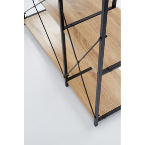 Biblioteca REG19, sonoma/negru, 90x30x190 cm