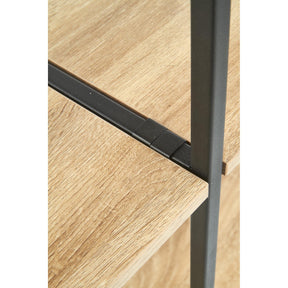 Biblioteca REG19, sonoma/negru, 90x30x190 cm