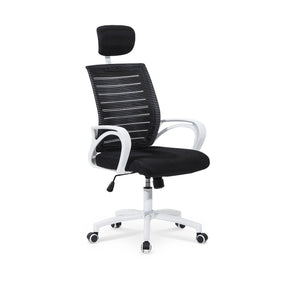 Scaun birou tineret negru-alb Socket, 61X68X110/118 CM