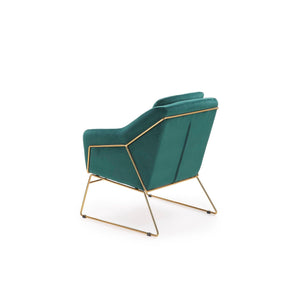 Fotoliu living tapitat Soft 3, verde, 69x76x81 cm.
