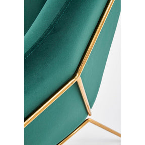 Fotoliu living tapitat Soft 3, verde, 69x76x81 cm.