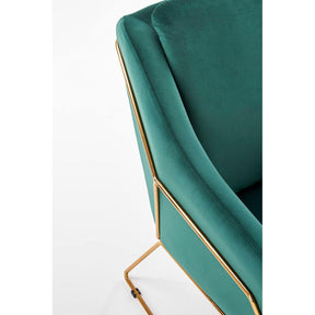 Fotoliu living tapitat Soft 3, verde, 69x76x81 cm.