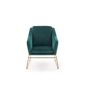 Fotoliu living tapitat Soft 3, verde, 69x76x81 cm.