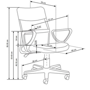 Scaune tapitate turcoaz Timmy, 52X59X81/91 CM
