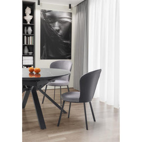 Masa bucatarie extensibila neagra Vertigo, 130-180 / 130/76 CM