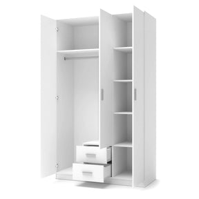 Dulap LIMA S-3, alb/oglinda, 120x52x205 cm