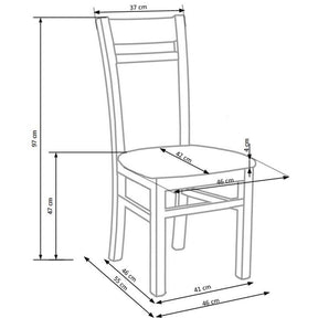 Scaun GERARD 2, alb/gri, 46X55X97 CM