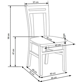 Scaun tapitat Hubert 8, gri, 45X51X90 CM