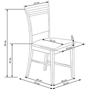 Scaun tapitat cu stofa bej Sylwek, 43X41X96 CM