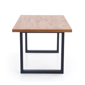 Masa extensibila PEREZ, stejar deschis/negru, 160/250x90x76 cm