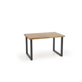Masa lemn masiv Radus sonoma/negru, 140/85/76 CM