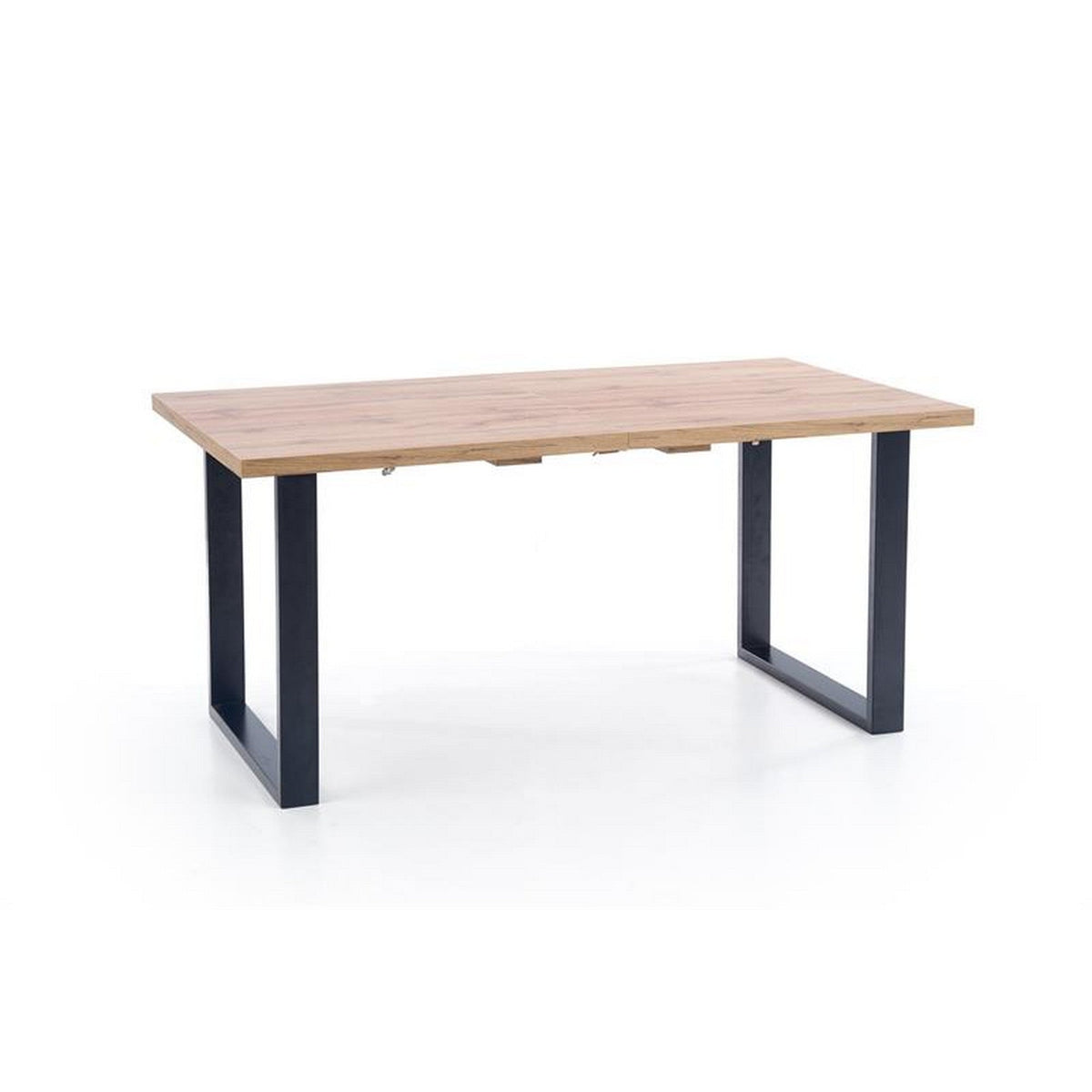 Masa Venom stejar wotan/negru, 135-185/85/74 CM