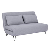 Canapea extensibila stofa gri Zenia, 141x90x81 cm
