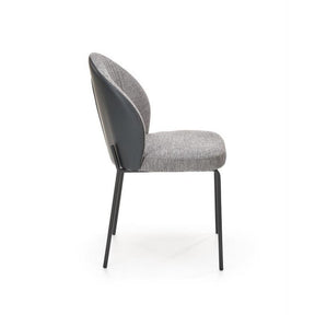 Scaun K471, stofa si piele ecologica gri, 50x58x85 cm