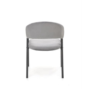 Scaun K473, stofa catifelata gri, 54x58x82 cm