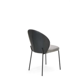Scaun K471, stofa si piele ecologica gri, 50x58x85 cm
