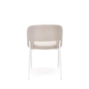 Scaun K486, stofa bej/alb, 51x57x77 cm