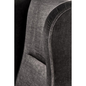 Fotoliu CHESTER, Tesatura / Lemn masiv antracit, 67x85x114x47 cm