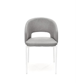 Scaun K486, stofa gri/alb, 51x57x77 cm