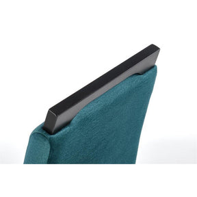 Scaun CLARION 2, negru/turcoaz, 42X58X97 cm