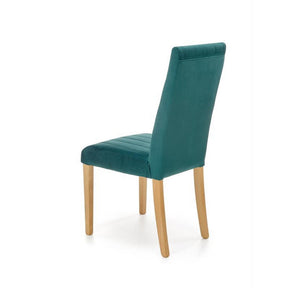 Scaun DIEGO 3, stofa catifelata verde inchis, 47x59x99 cm