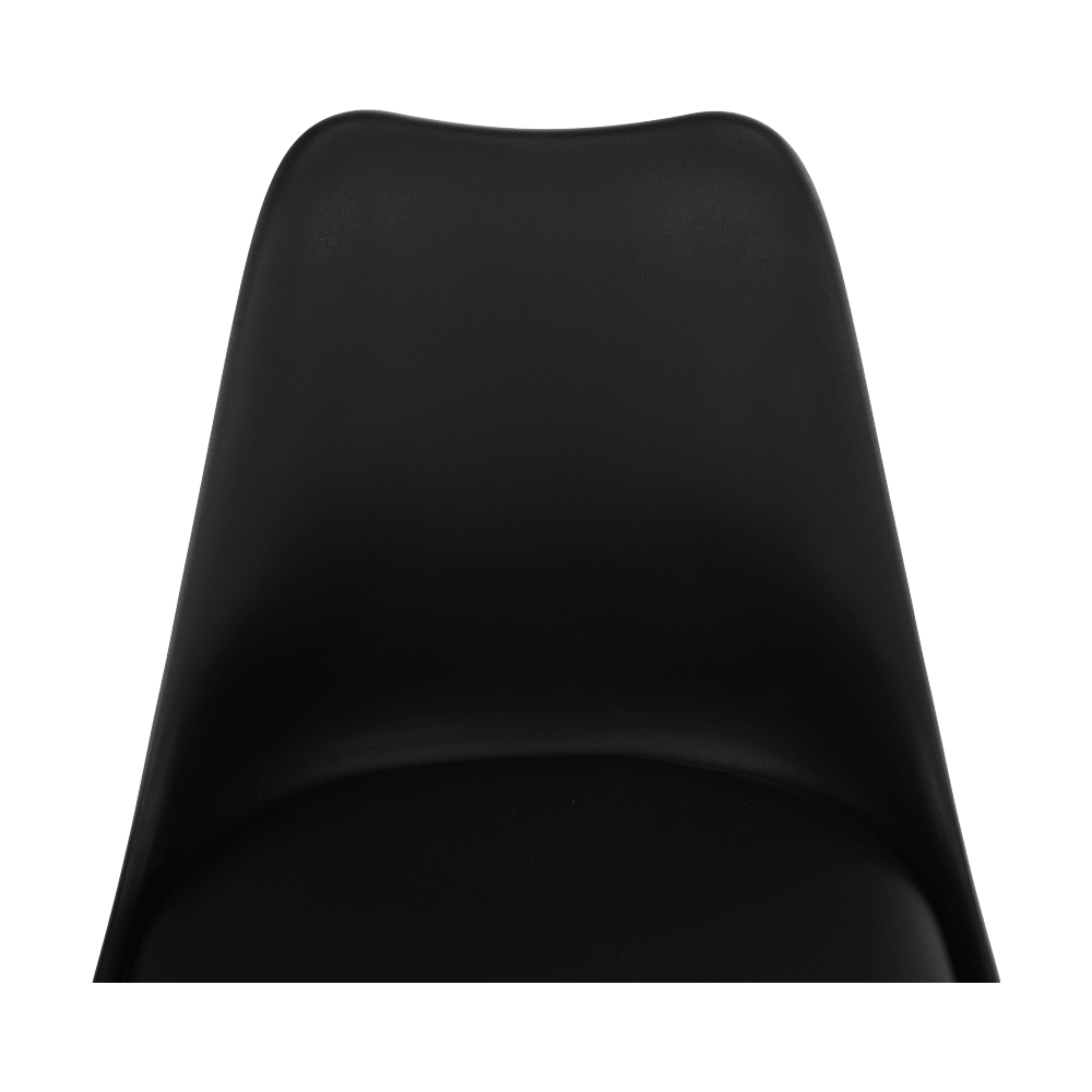 Scaun dining negru BALI 2 NEW, piele ecologica, 48x56x81 cm.