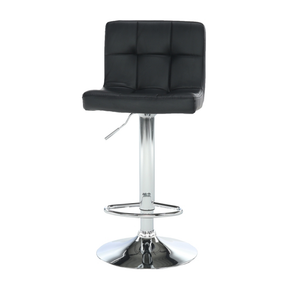 Scaun de bar KANDY NEW, piele ecologica neagra, 40x41x87-107 cm.