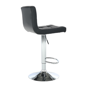 Scaun de bar KANDY NEW, piele ecologica neagra, 40x41x87-107 cm.