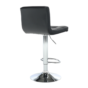 Scaun de bar KANDY NEW, piele ecologica neagra, 40x41x87-107 cm.