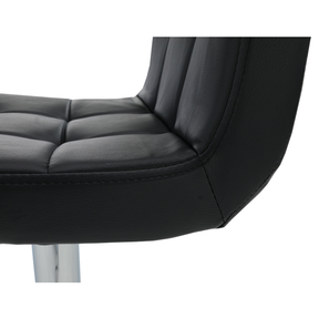 Scaun de bar KANDY NEW, piele ecologica neagra, 40x41x87-107 cm.