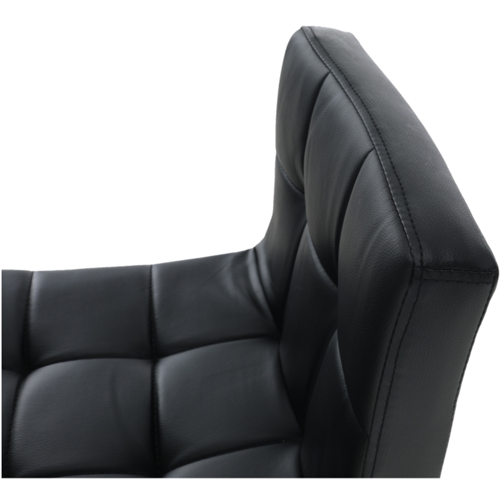 Scaun de bar KANDY NEW, piele ecologica neagra, 40x41x87-107 cm.