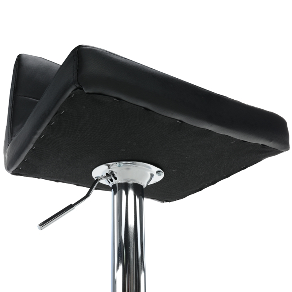 Scaun de bar KANDY NEW, piele ecologica neagra, 40x41x87-107 cm.