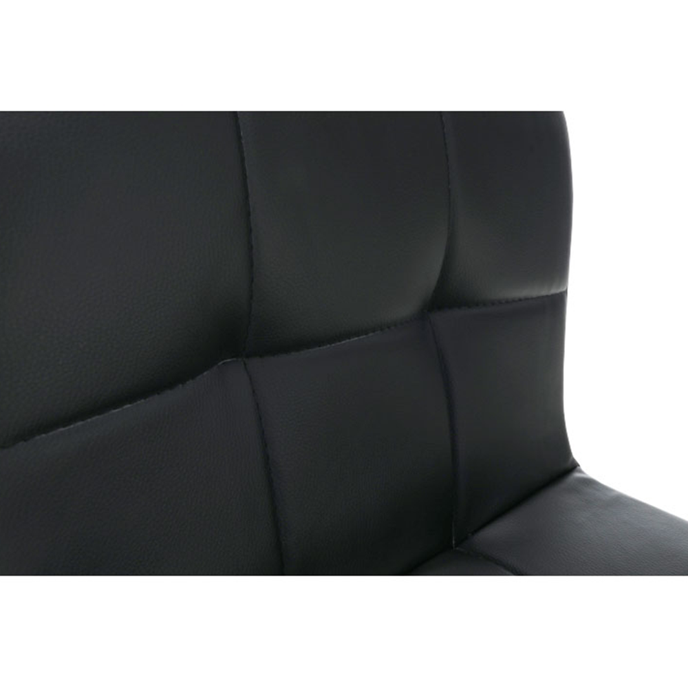 Scaun de bar KANDY NEW, piele ecologica neagra, 40x41x87-107 cm.