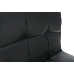 Scaun de bar KANDY NEW, piele ecologica neagra, 40x41x87-107 cm.