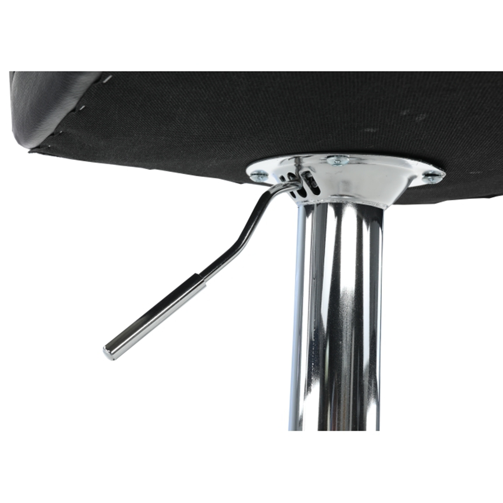 Scaun de bar KANDY NEW, piele ecologica neagra, 40x41x87-107 cm.