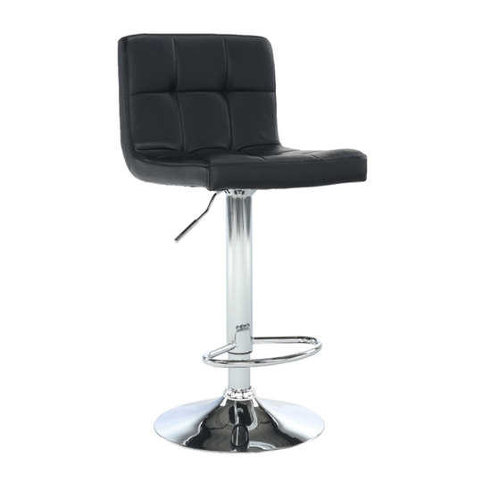 Scaun de bar KANDY NEW, piele ecologica neagra, 40x41x87-107 cm