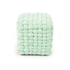 Taburet Rubik verde deschis, 35x35x35 cm